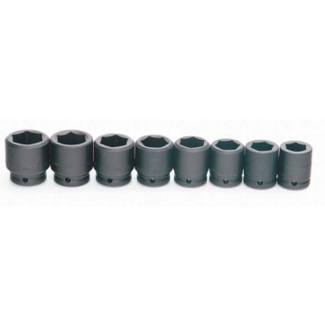 12 pc 3/4" Drive -Point Metric Shallow Impact Socket Set on Rail and Clips