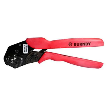 Hand Held Full Cycle Ratchet Crimper,  22 - 8 AWG, Each indentor has its own identifying mark for inspectability